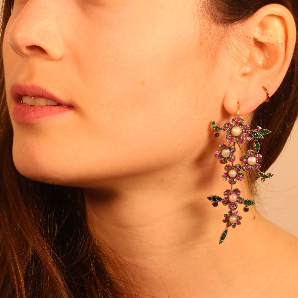 Rococo Reimagined: 18th Century Diamond Elegance Earrings (image 8 of 11)